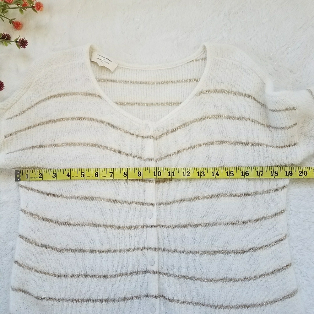 Sézane Gaspard Cardigan in Ecru Gold - Picture 6 of 9